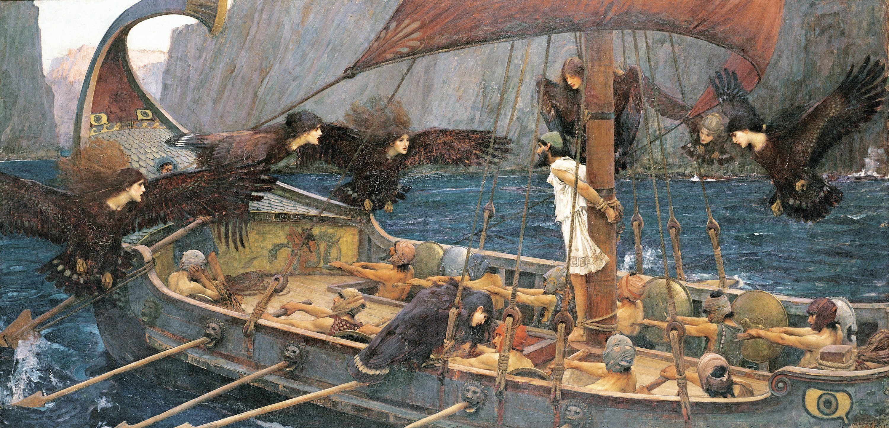 La rencontre d'ulysse et les sirenes