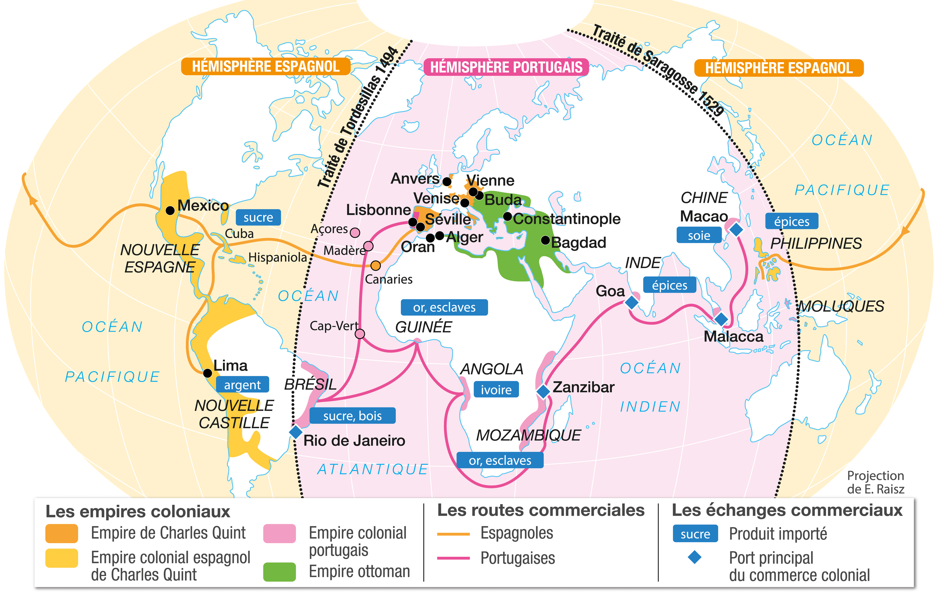 Lélargissement du monde et les empires coloniaux au XVIᵉ siècle