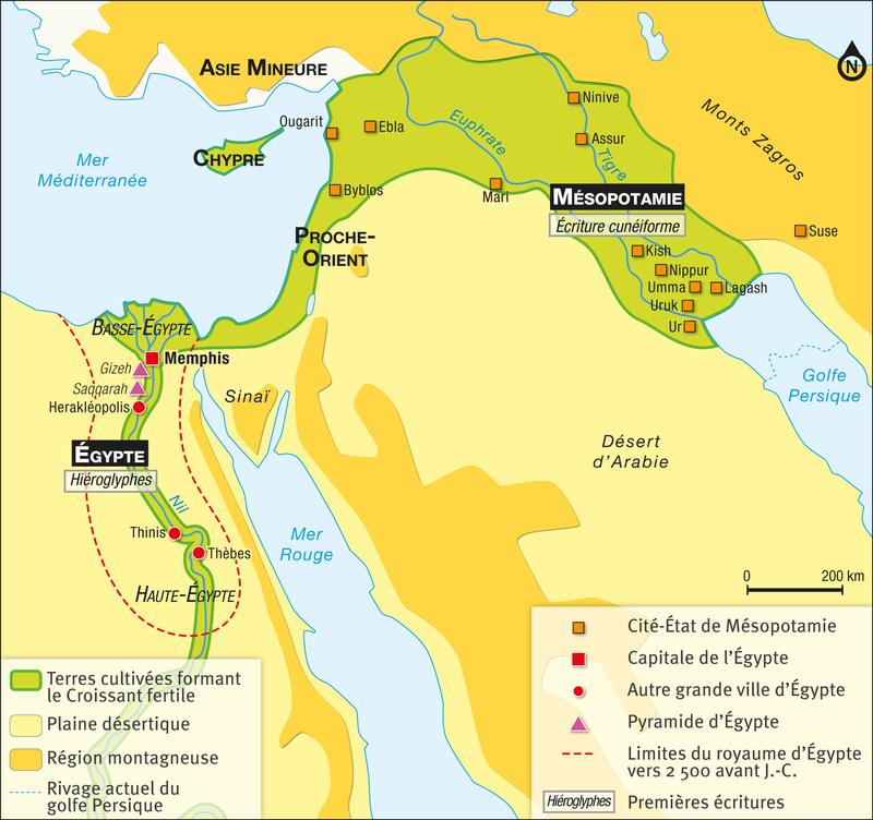 Carte L Orient Ancien Au 3ème Millénaire Avant Jc