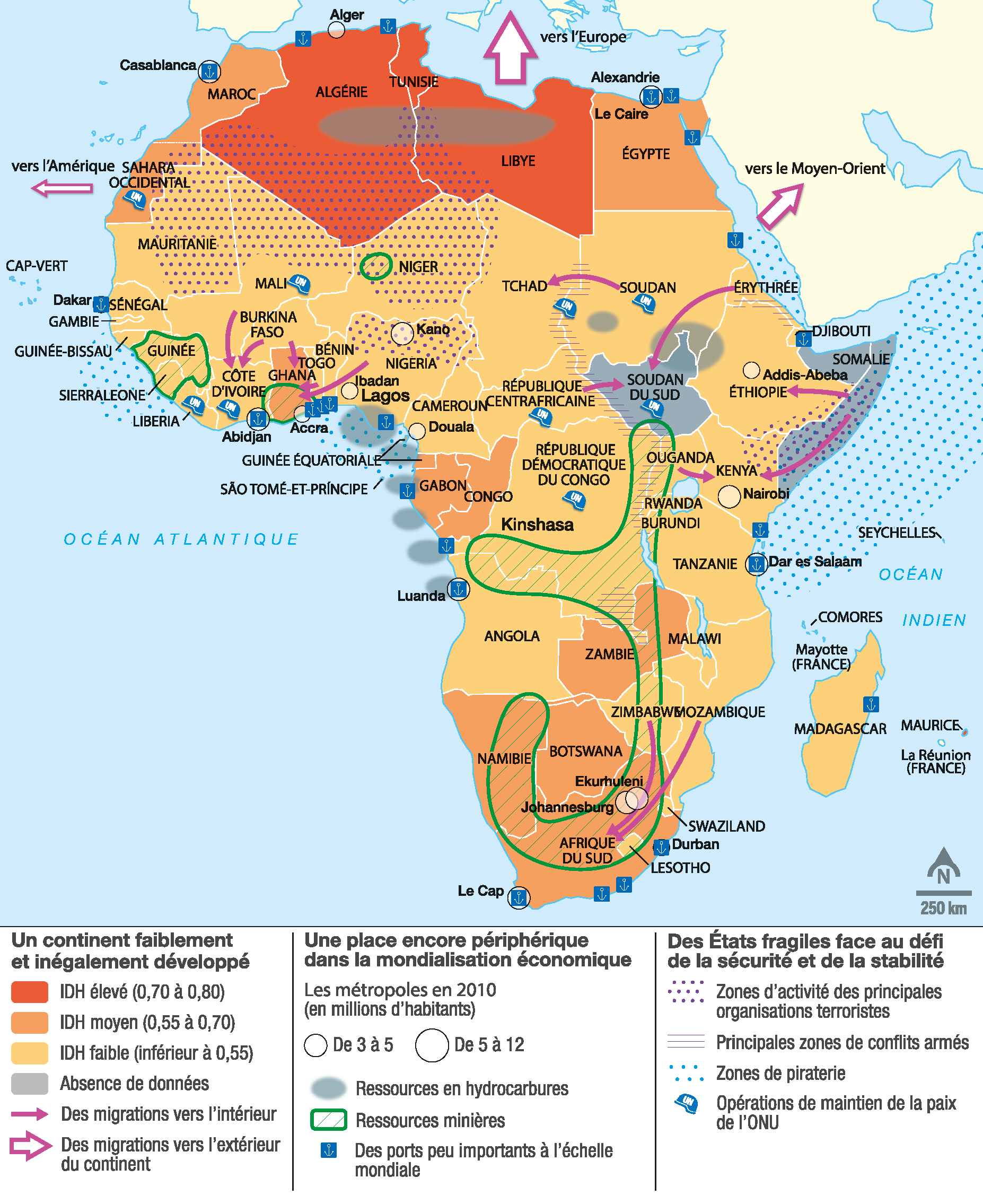 Carte Du Continent Africain Avec Les Pays