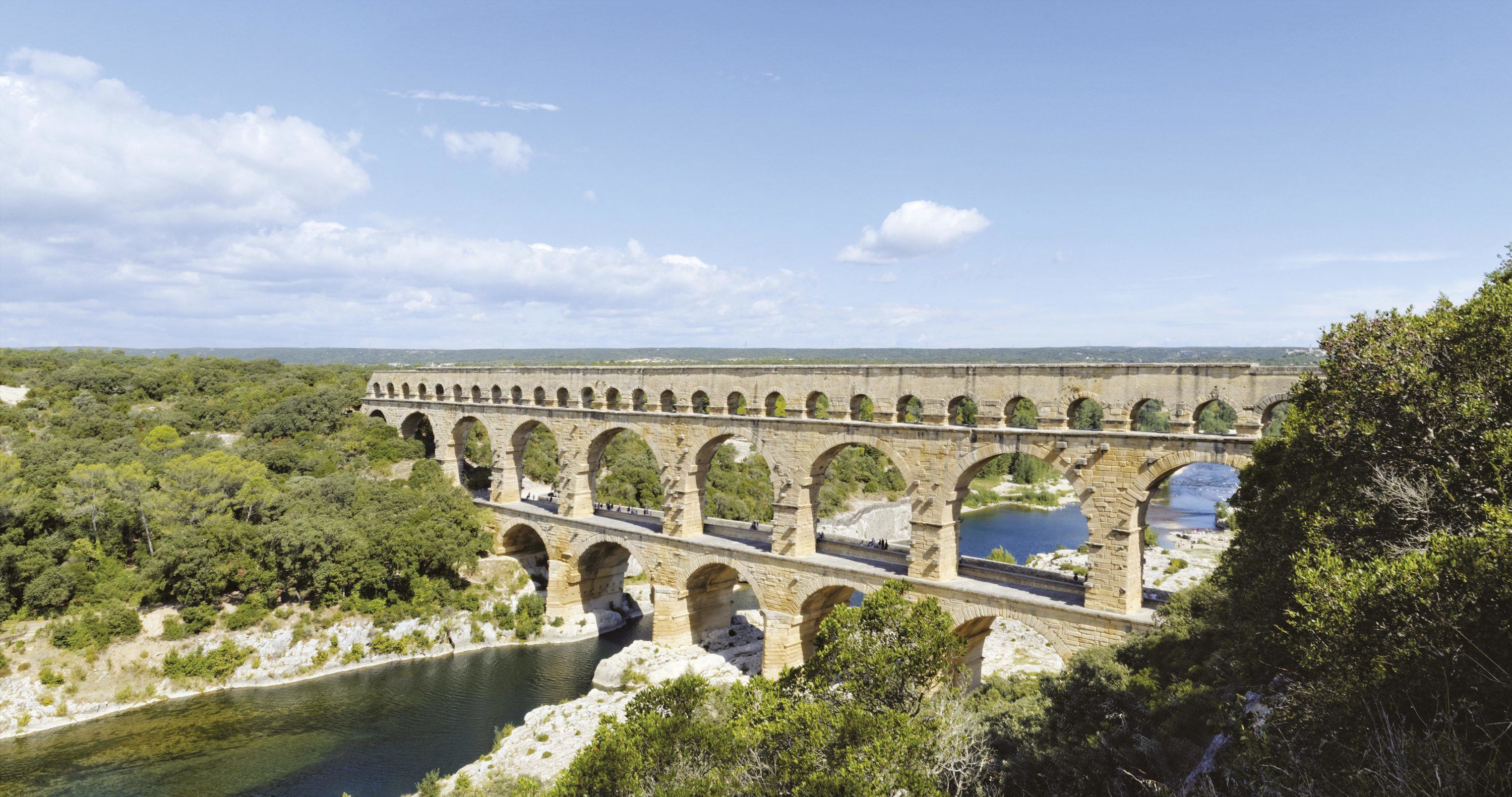 Tracé De L Aqueduc Du Pont Du Gard