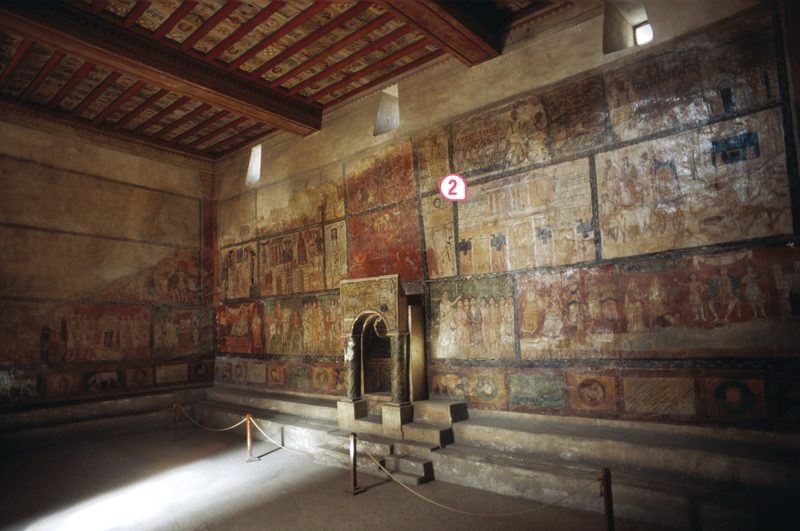 Vue intérieure de la synagogue