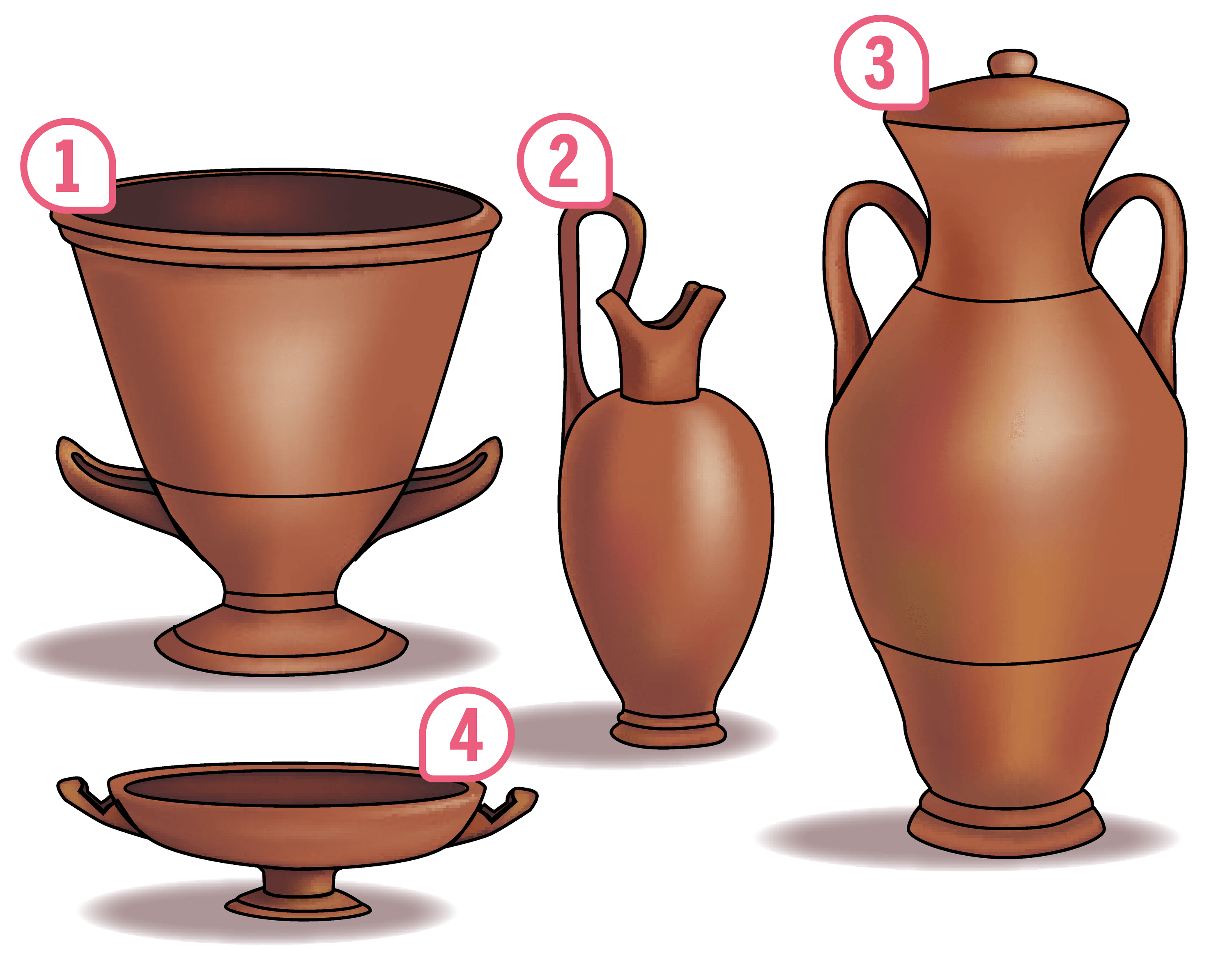 Les formes de vases grecs
