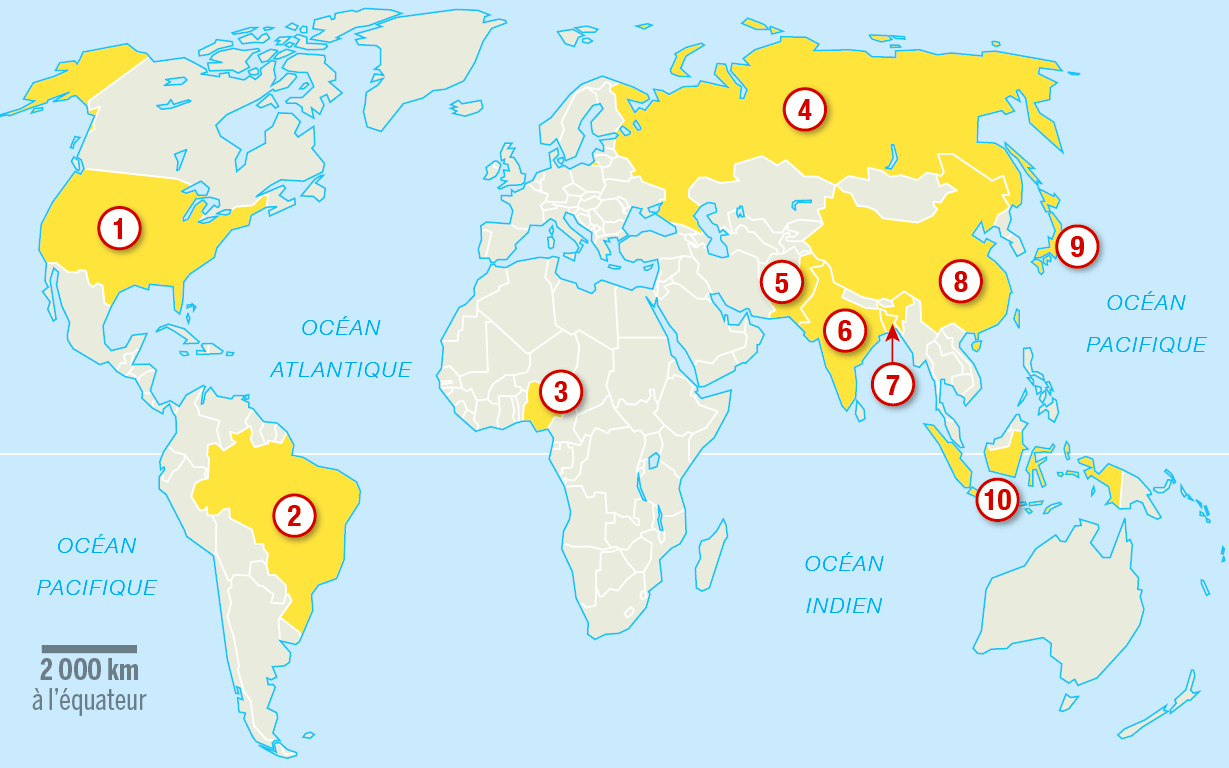 Les 10 Pays Les Plus Peuplés Au Monde