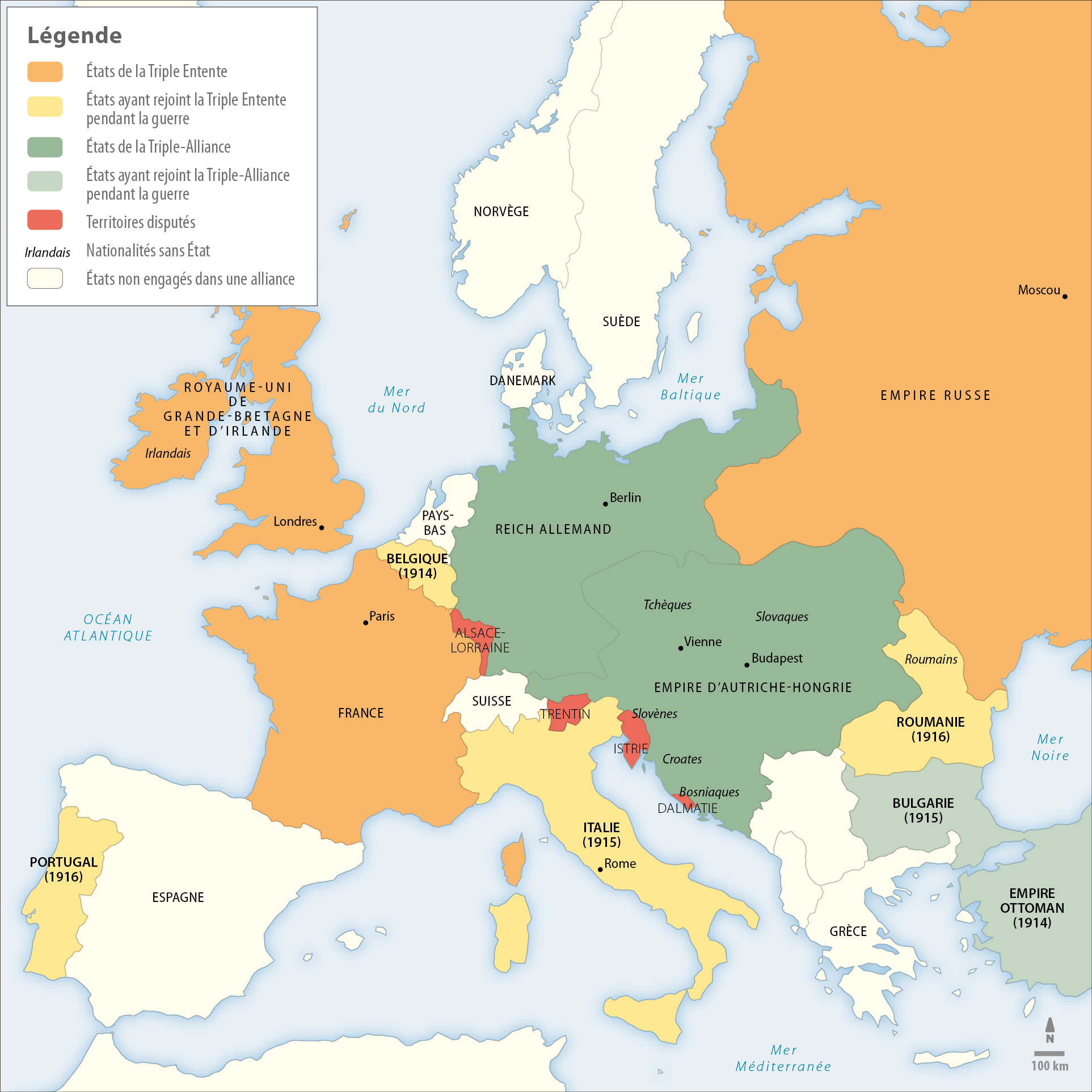 Les Alliances En Europe à La Veille De La Première Guerre