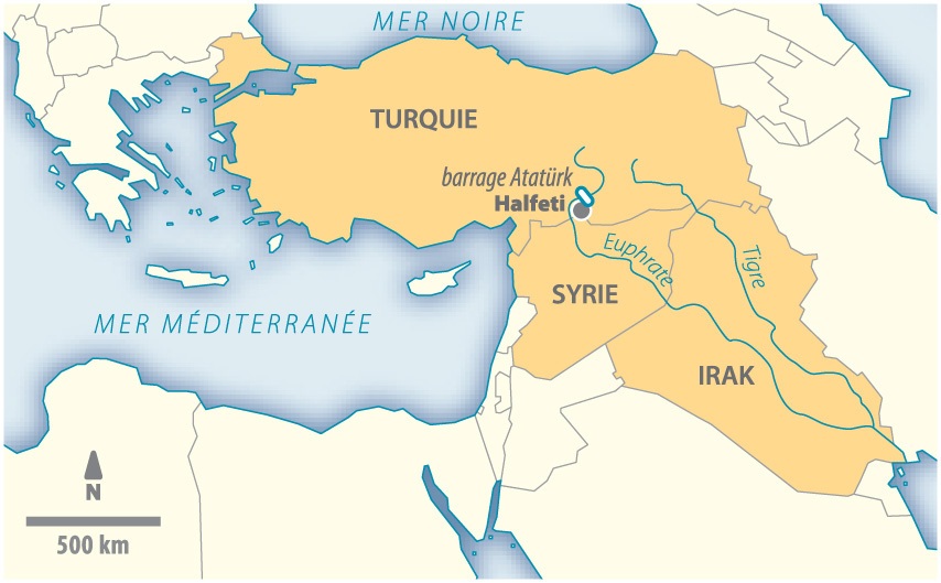 carte méditerranée tigre et euphrate