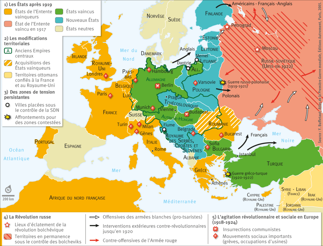 L'Europe Au Lendemain De La Première Guerre Mondiale