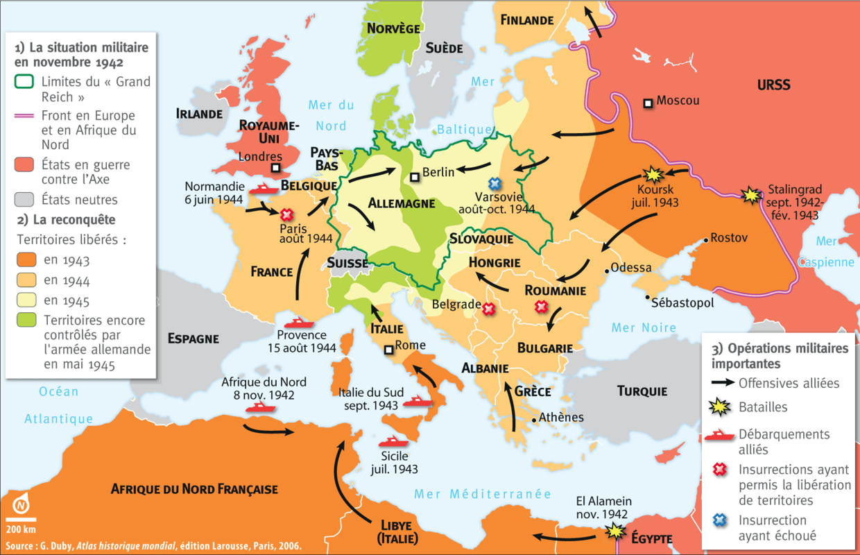 La Libération De L'Europe Et De L'Afrique Du Nord (1942-1945)