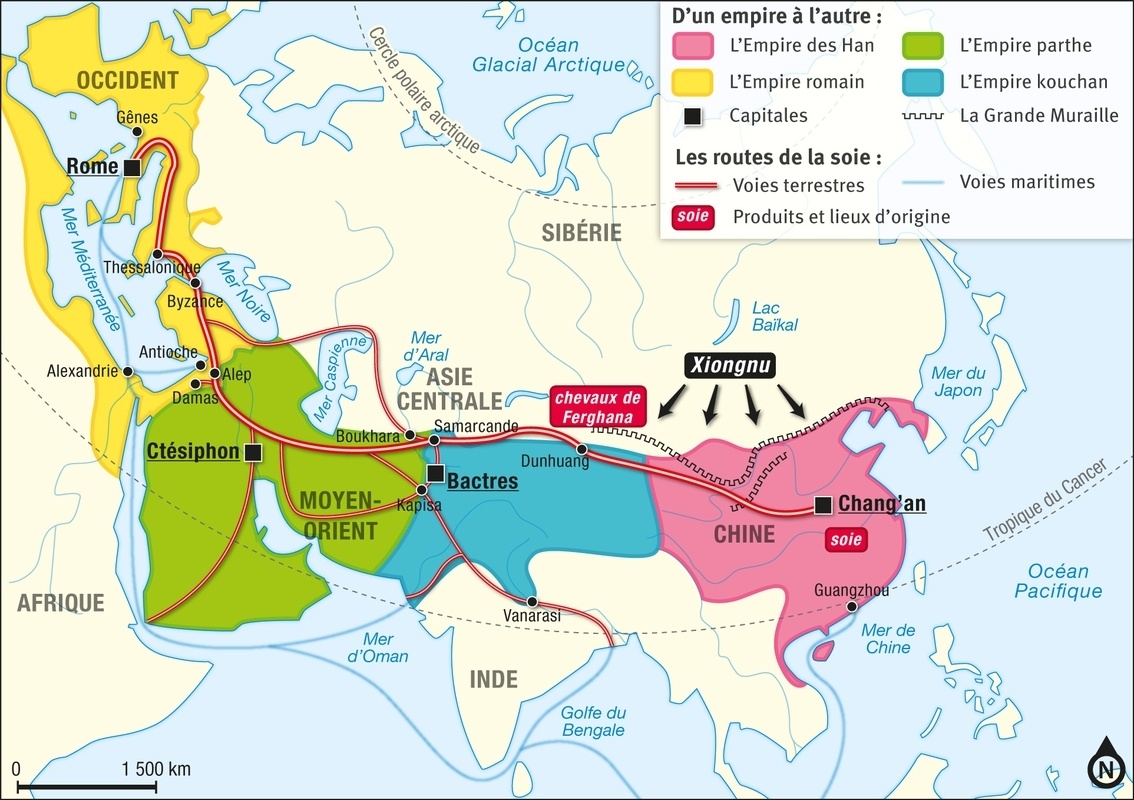 La Route De La Soie Vers 200 Après J.-C.