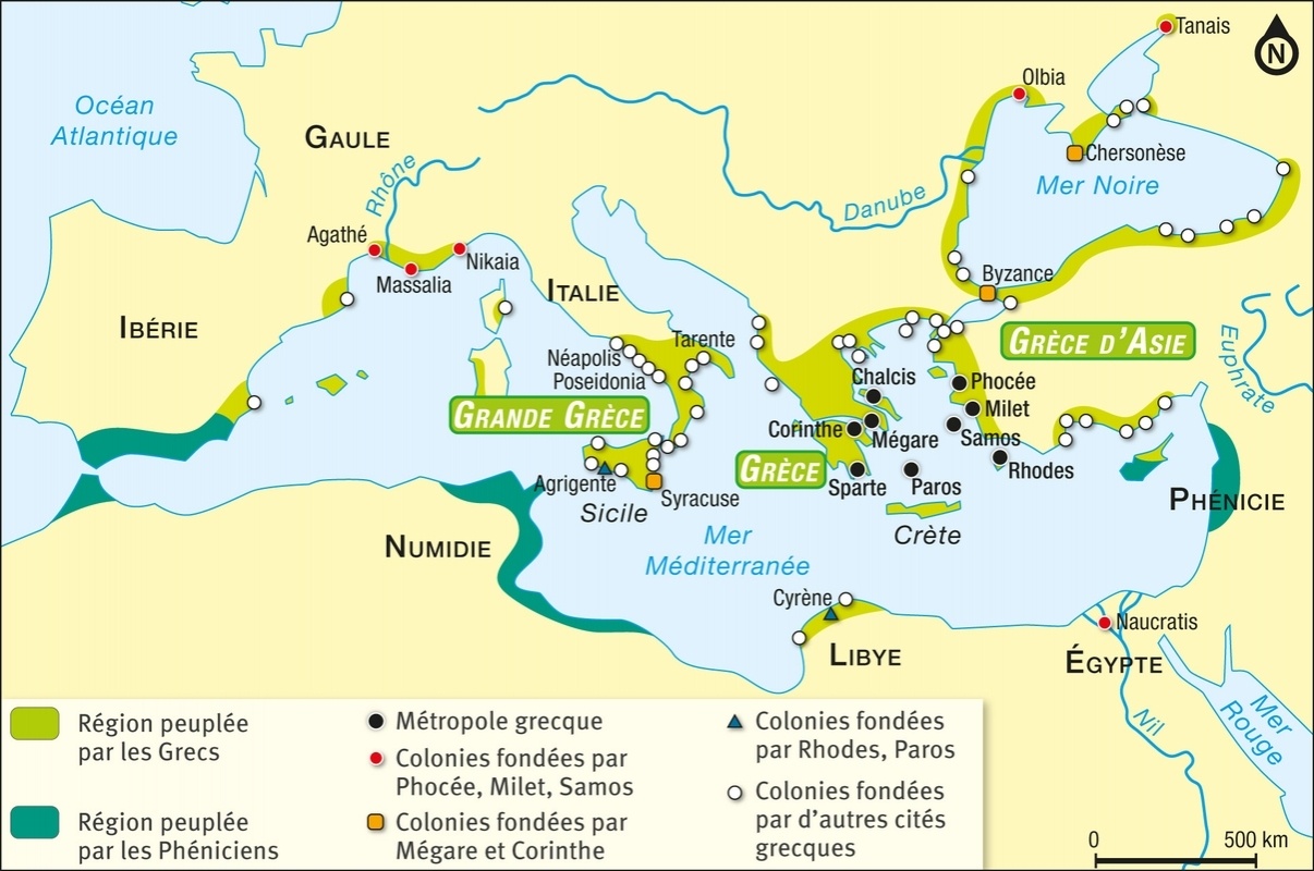 La Méditerranée et la colonisation grecque aux VIIIe et VIIe siècle